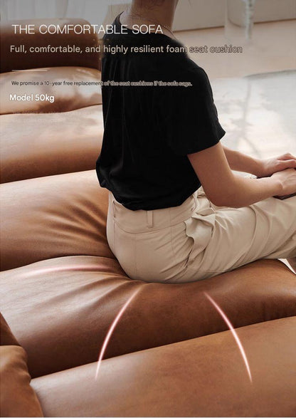 Luxury Leather Sofa With Deep Lounge Seating