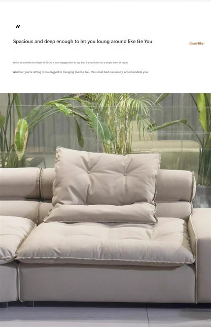 Modern Nubuck Leather Modular Sofa