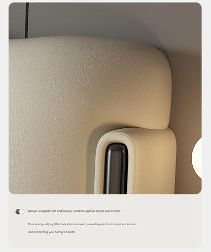 Luxury Italian Leather Storage Bed