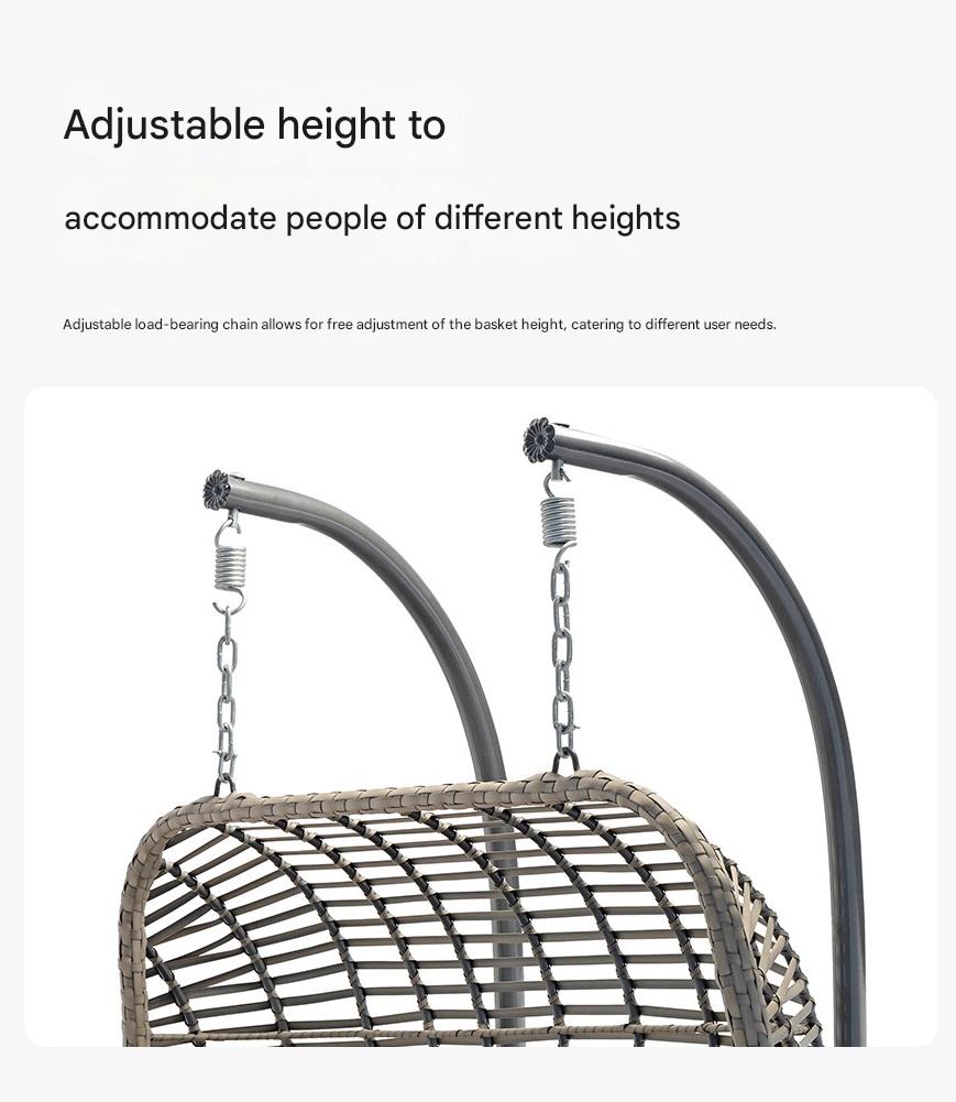 Luxury Outdoor Double Hanging Swing Chair with Stand