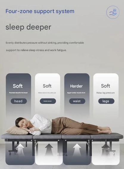 Foldable Office Nap Bed with Adjustable Backrest