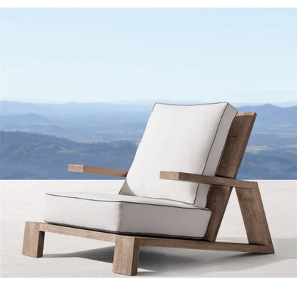 Luxury Outdoor Wooden Sofa Set with Coffee Table