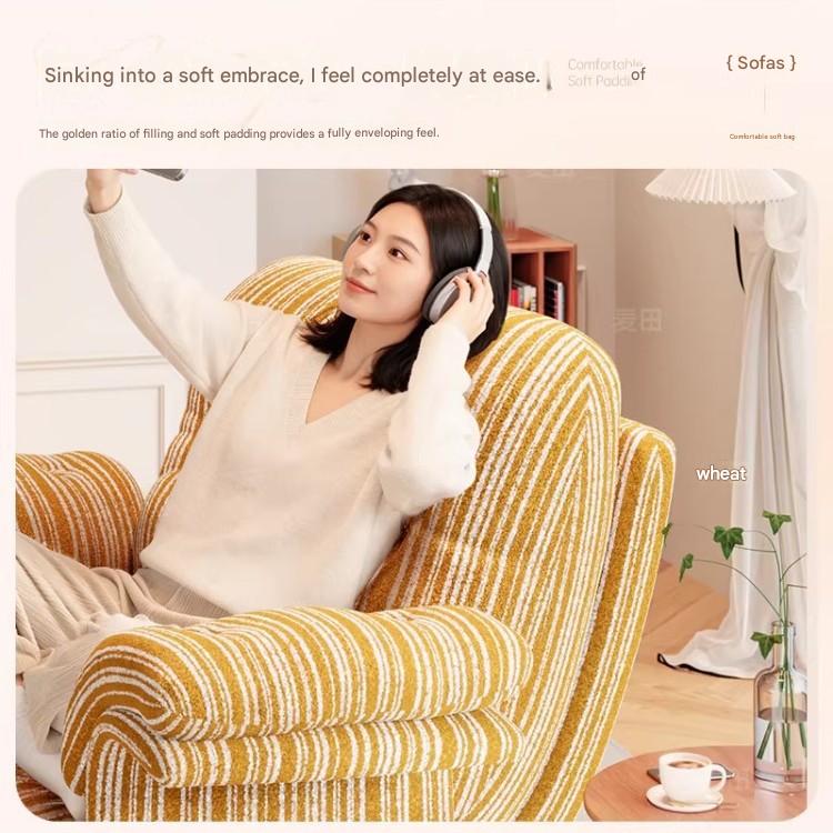 Retro Lazy Rocking Chair with Ottoman