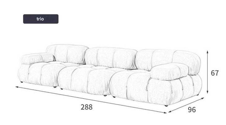 Luxury Modular Fabric Sofa Set