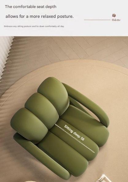 Luxury Soft Upholstered Lounge Chair with Armrest