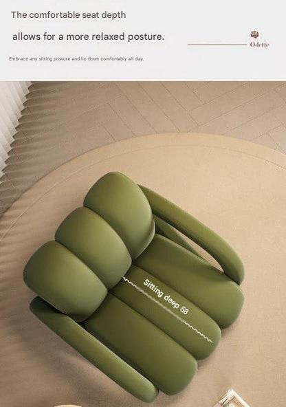 Luxury Soft Upholstered Lounge Chair with Armrest