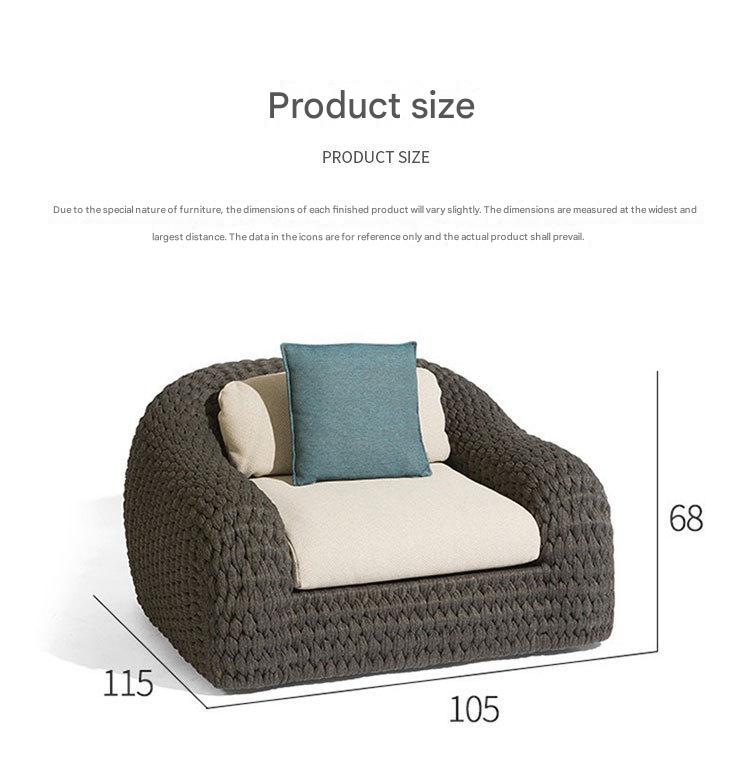 Luxury Outdoor Rattan Sofa Set With Coffee Table