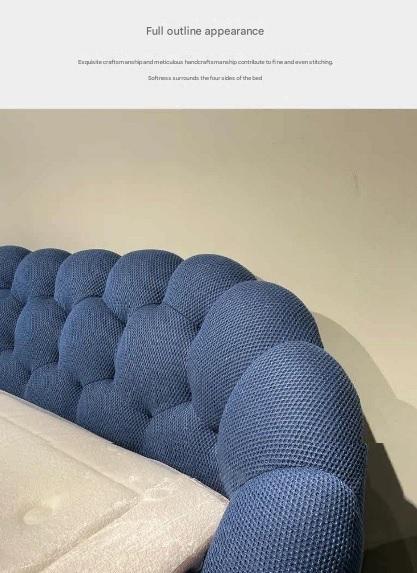 Luxury Elegant Teddy Velvet Bubble Bed