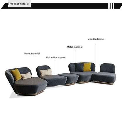 Modern Modular Curved Sofa Set