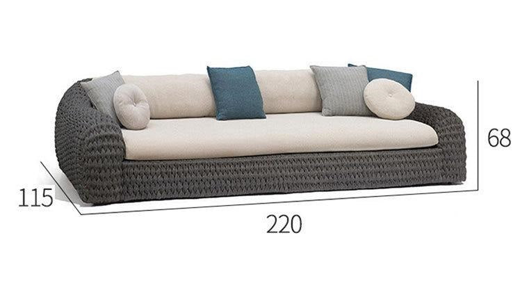 Luxury Outdoor Rattan Sofa Set With Coffee Table