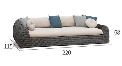 Luxury Outdoor Rattan Sofa Set With Coffee Table