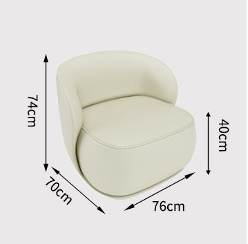 Luxury Lounge Chair With Curved Backrest