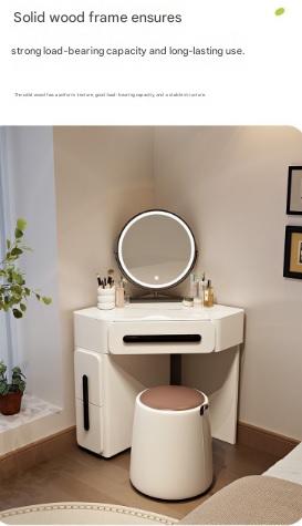 Luxury Dressing Table With LED Mirror And Stool