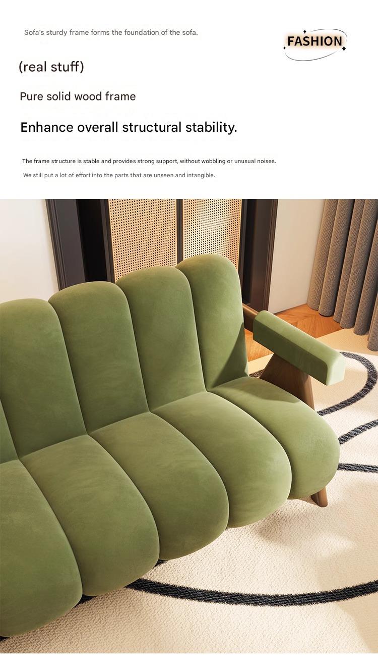 French Retro Sofa Set With Coffee Table Combination