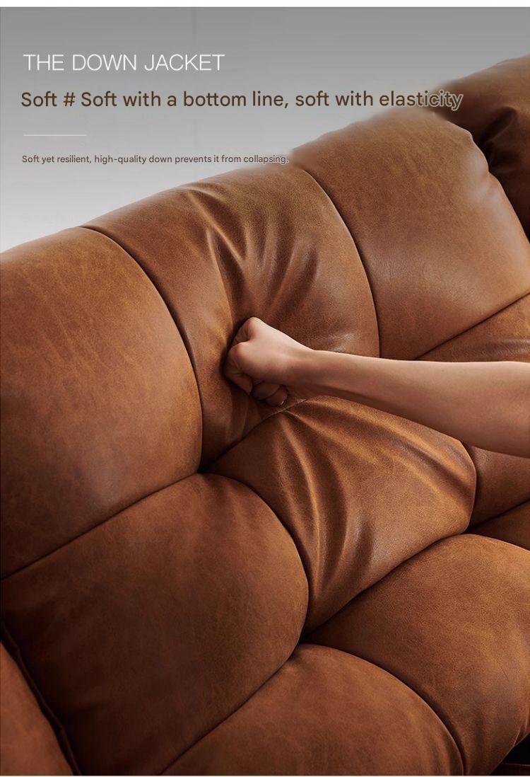 Luxury Leather Sofa With Deep Lounge Seating
