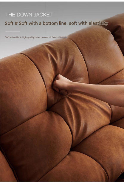 Luxury Leather Sofa With Deep Lounge Seating