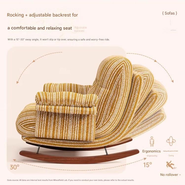 Retro Lazy Rocking Chair with Ottoman
