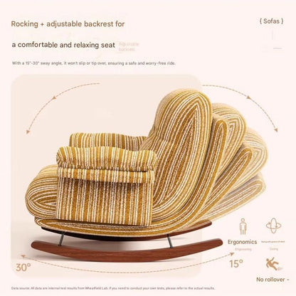 Retro Lazy Rocking Chair with Ottoman