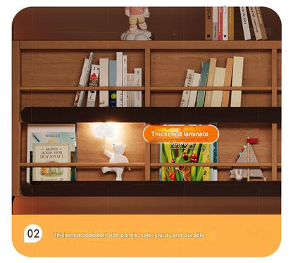 Luxury Solid Wood Kids Canopy Bed with Storage