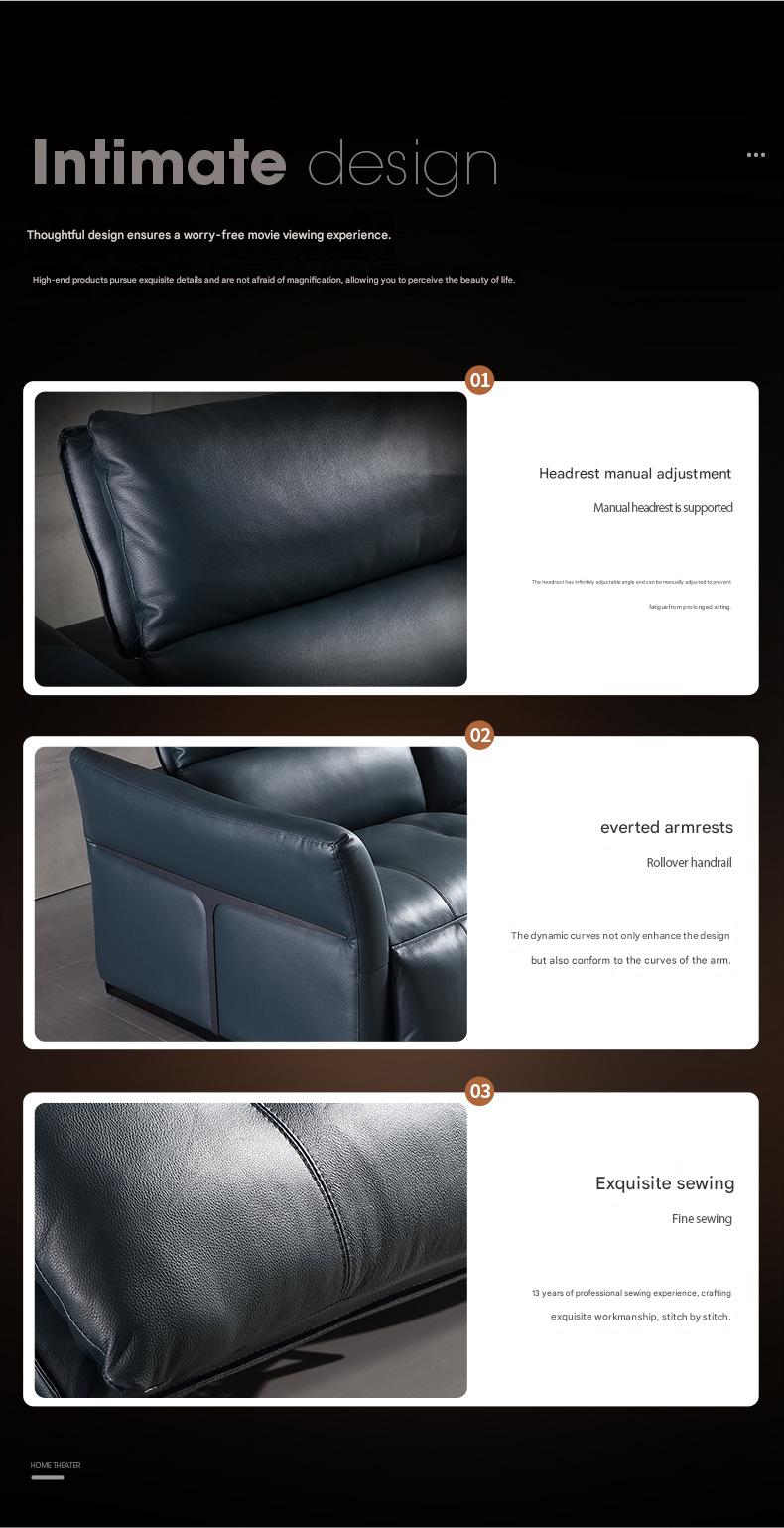 Luxury L-Shape Electric Reclining Sofa with Storage Console