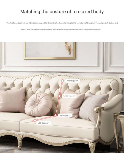 Luxury Leather Sofa Set