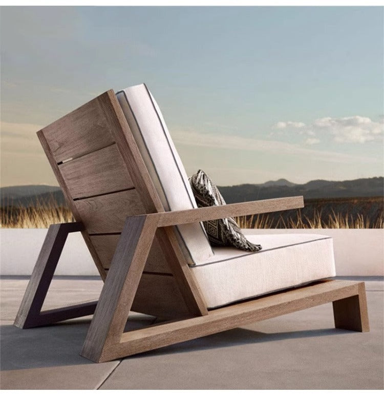 Luxury Outdoor Wooden Sofa Set with Coffee Table