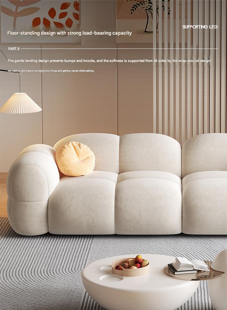 Luxury Velvet Puff Fabric Sofa