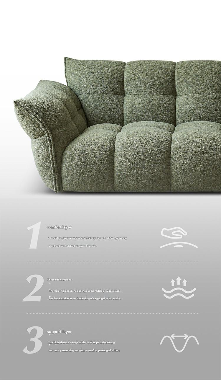 French Retro Chenille Fabric Lily Sofa