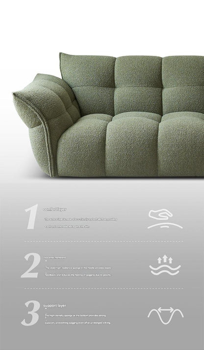 French Retro Chenille Fabric Lily Sofa