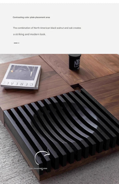 Multifunctional Wooden Tea Table