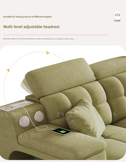 Luxury Chenille Cotton Linen Folding Sofa Bed
