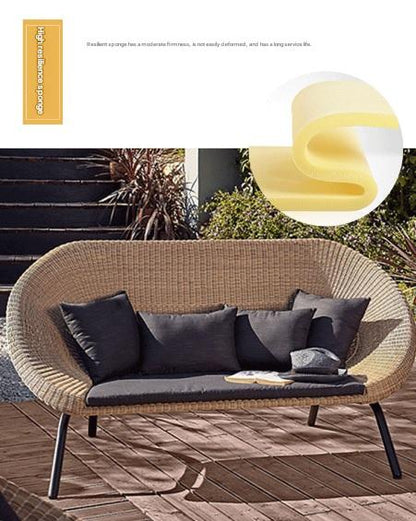 Modern Rattan Outdoor Sofa Set With Coffee Table