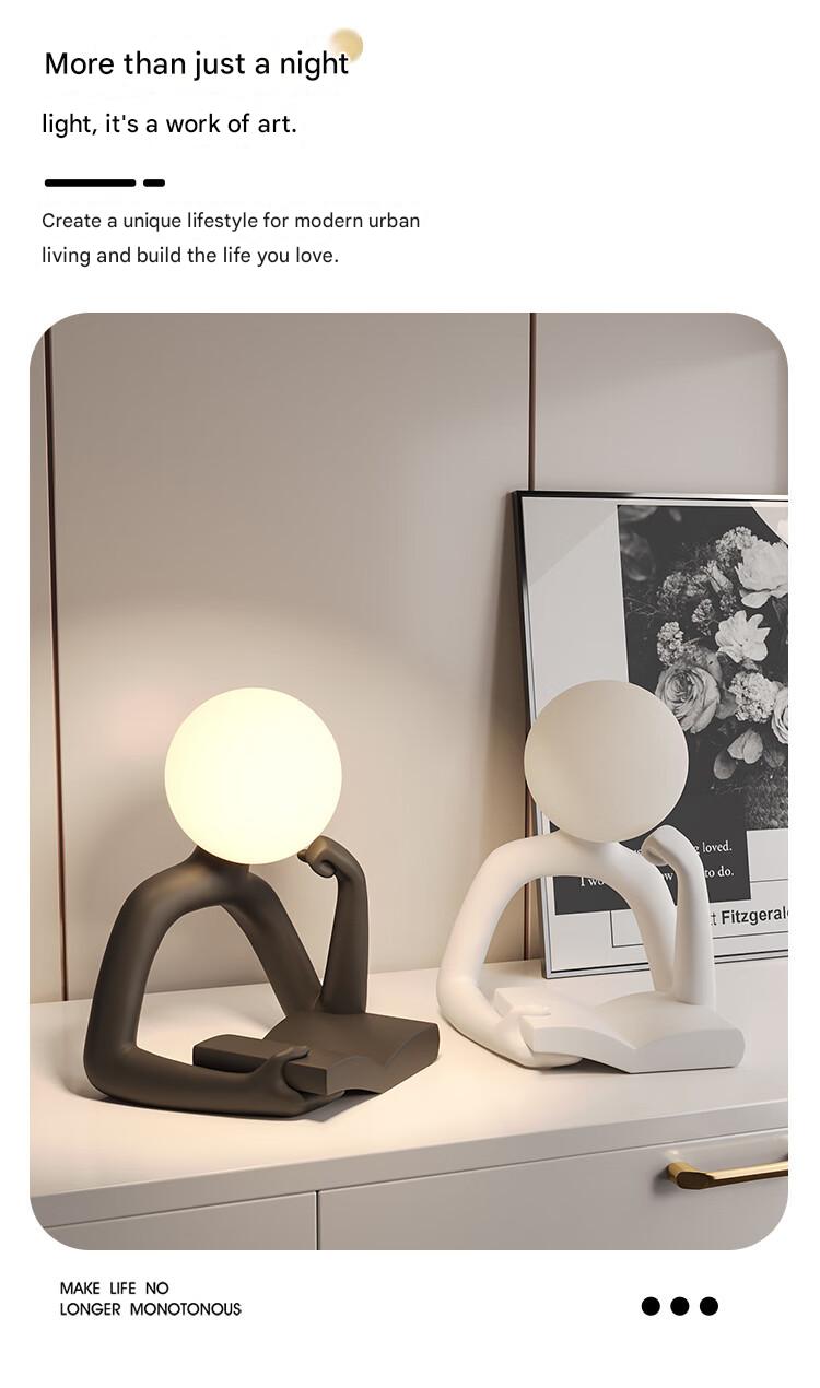 Modern Abstract Reading Man Table Lamp