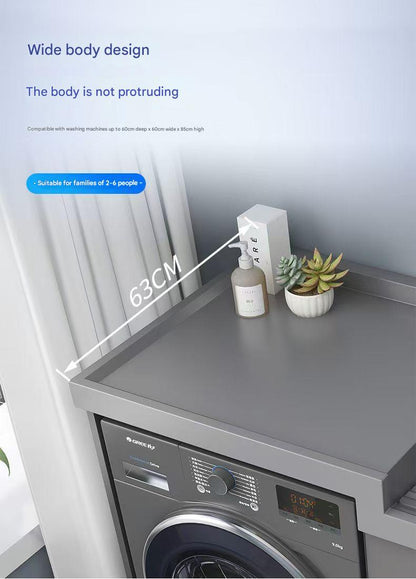 Modern Laundry Cabinet with Integrated Wash Basin