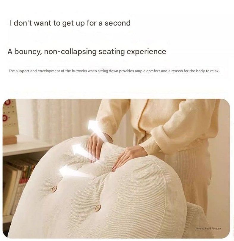 Luxury Fabric Floor Sofa Bed with Backrest
