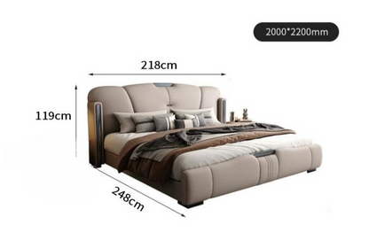 Modern Light Luxury Leather Bed