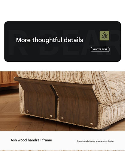 Vintage Fabric Sofa with Removable Covers