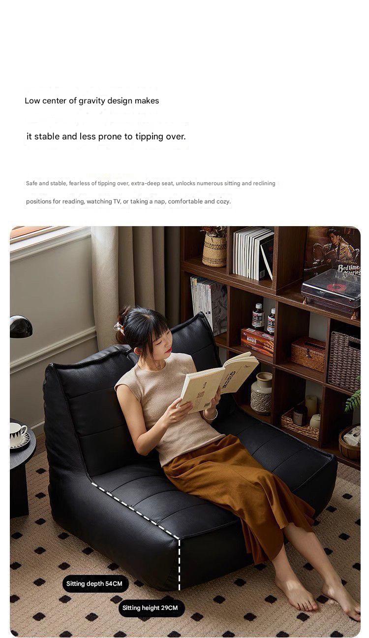 Modern Lazy Single Sofa Chair with Ottoman Footrest