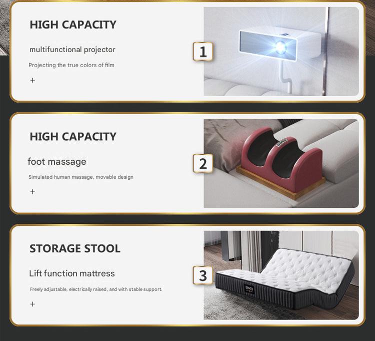 Multifunctional Electric Tatami Leather Bed