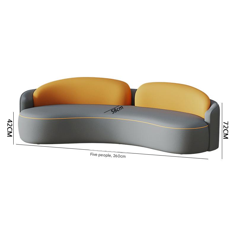 Modern Luxury Curved Reception Sofa Set With Coffee Table