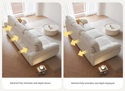 Luxury Electric Adjustable Backrest Chenille Cloud Fabric Sofa