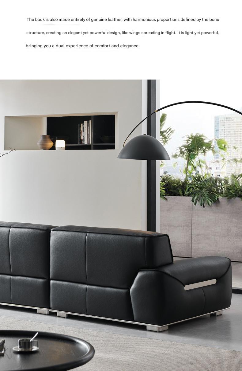 Luxury Leather 3-Seater Sofa