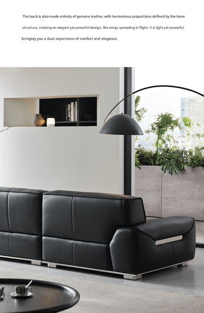 Luxury Leather 3-Seater Sofa