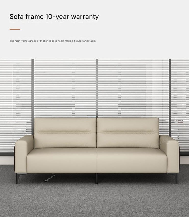 Luxury Leather Sofa Set With Coffee Table