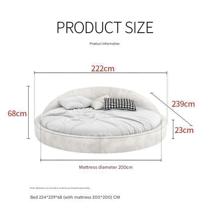 Italian Luxury Fabric Round Bed