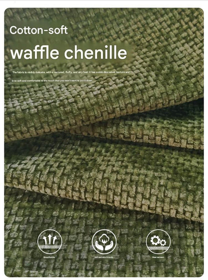 French Retro Chenille Fabric Lily Sofa