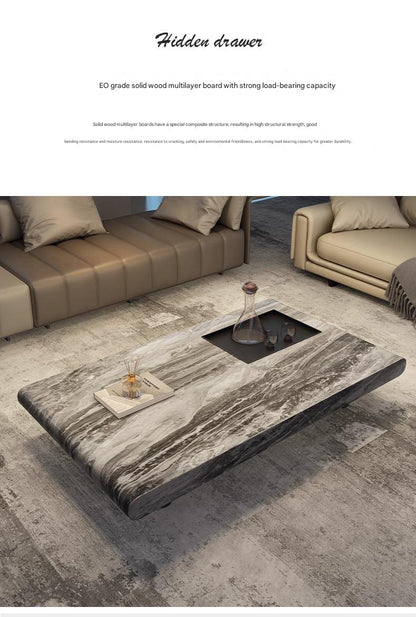 Italian Luxury Rectangular Marble Coffee Table