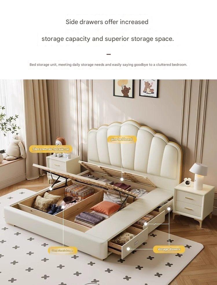 Luxury Leather King Size Bed
