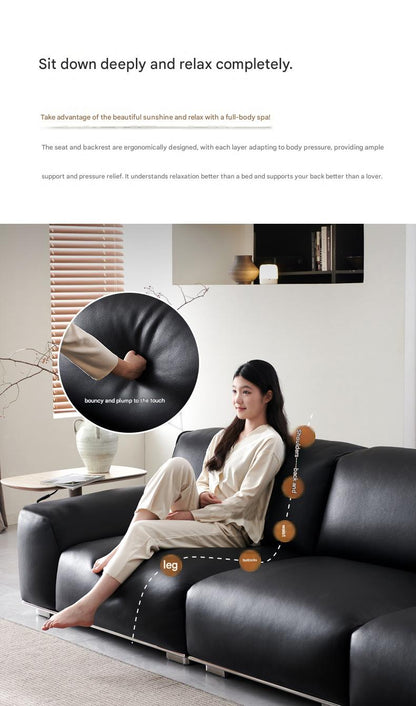 Luxury Leather 3-Seater Sofa