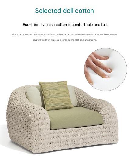 Luxury Outdoor Rattan Sofa Set With Coffee Table